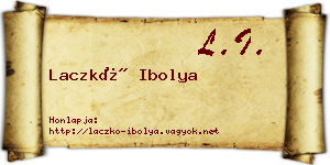 Laczkó Ibolya névjegykártya