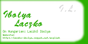 ibolya laczko business card